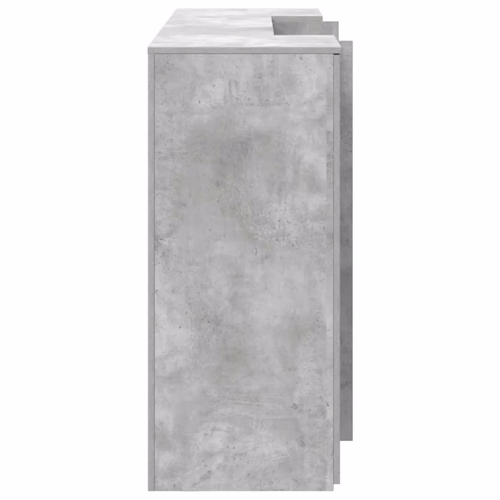 Berkfield Home Reception Desk in Concrete Grey, W/D/H: 200 x 50 x 103.5 cm – 3