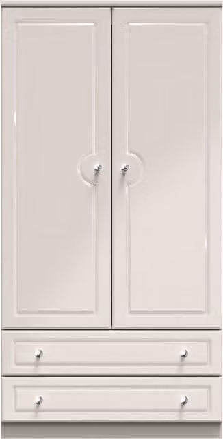 Ready Assembled 2 U Stratford Wide 2 Drawer Wardrobe in Taupe