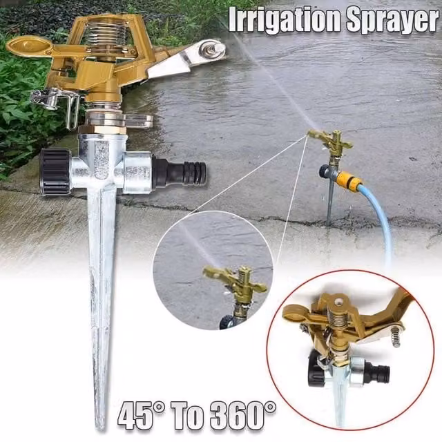SPETLEK Rotating Water Sprayer in Gold for Garden and Lawn Irrigation – 1