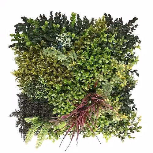 Ark Mat Purple Strand Artificial Plant Wall Panel, Green, W/D/H: 50 x 50 x 15 cm – 1