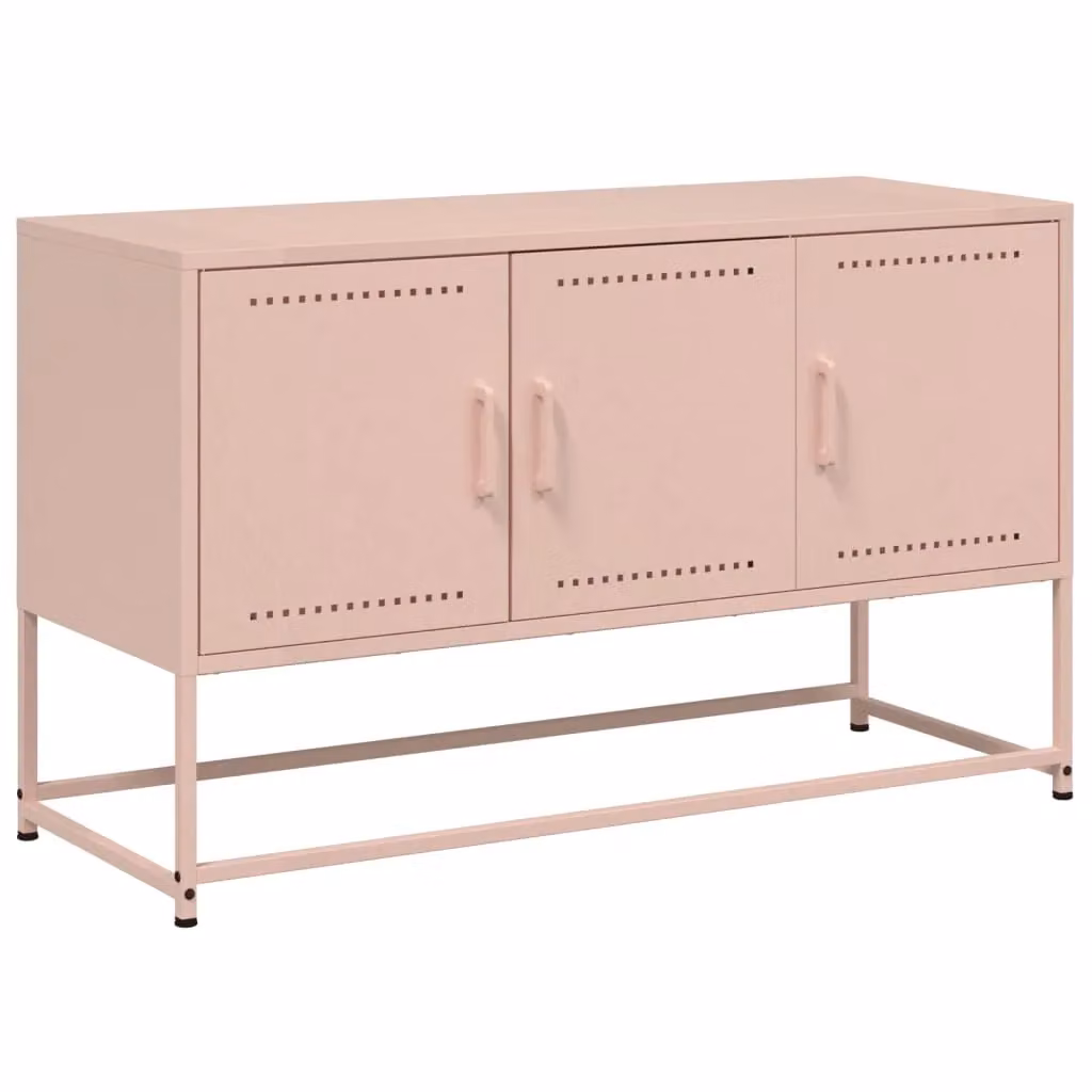 Berkfield Home Industrial Pink Metal TV Cabinet W: 100.5 cm, D: 39 cm, H: 60.5 cm – 2
