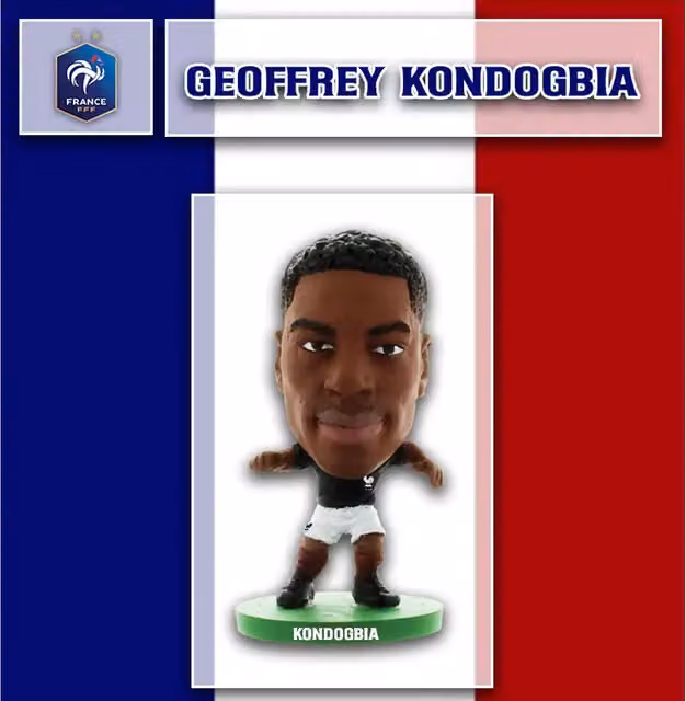 SoccerStarz Geoffrey Kondogbia France Mini Figure, Green and Multicolour, Height: 5 cm