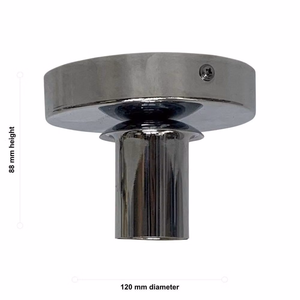 First Choice Lighting Cynthia Modern Round Chrome Ceiling Flush Mount Light in Silver – 2