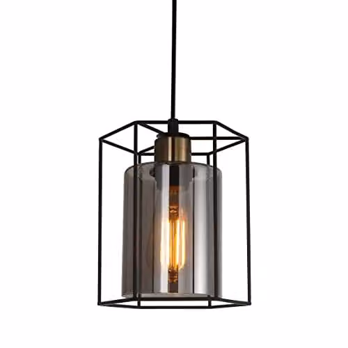 Netlighting Kalula Industrial Retro Black Lantern Pendant Ceiling Light with E27 Socket – 1