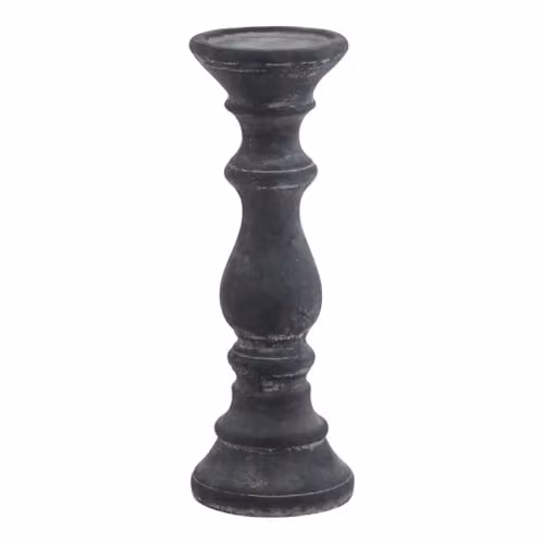 Love Lace Amalfi Grey Ceramic Column Candle Holder