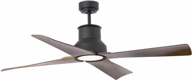 Winche Modern LED Ceiling Fan with Remote Control in Black