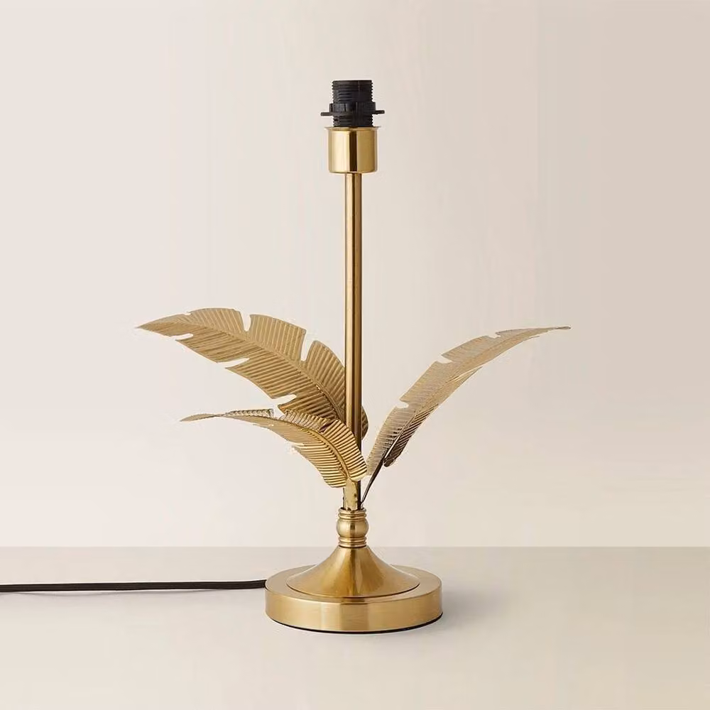FORGEVIO Gold Palm Leaf Metal Tabletop Lamp Base – 2