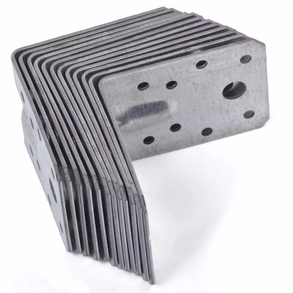 FLAVORA 12-Piece Galvanised Steel Corner Angle Brackets in Silver – 1