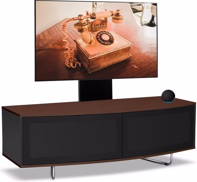 Centurion Supports CARU TV Cabinet with Mounting Arm in Black Walnut