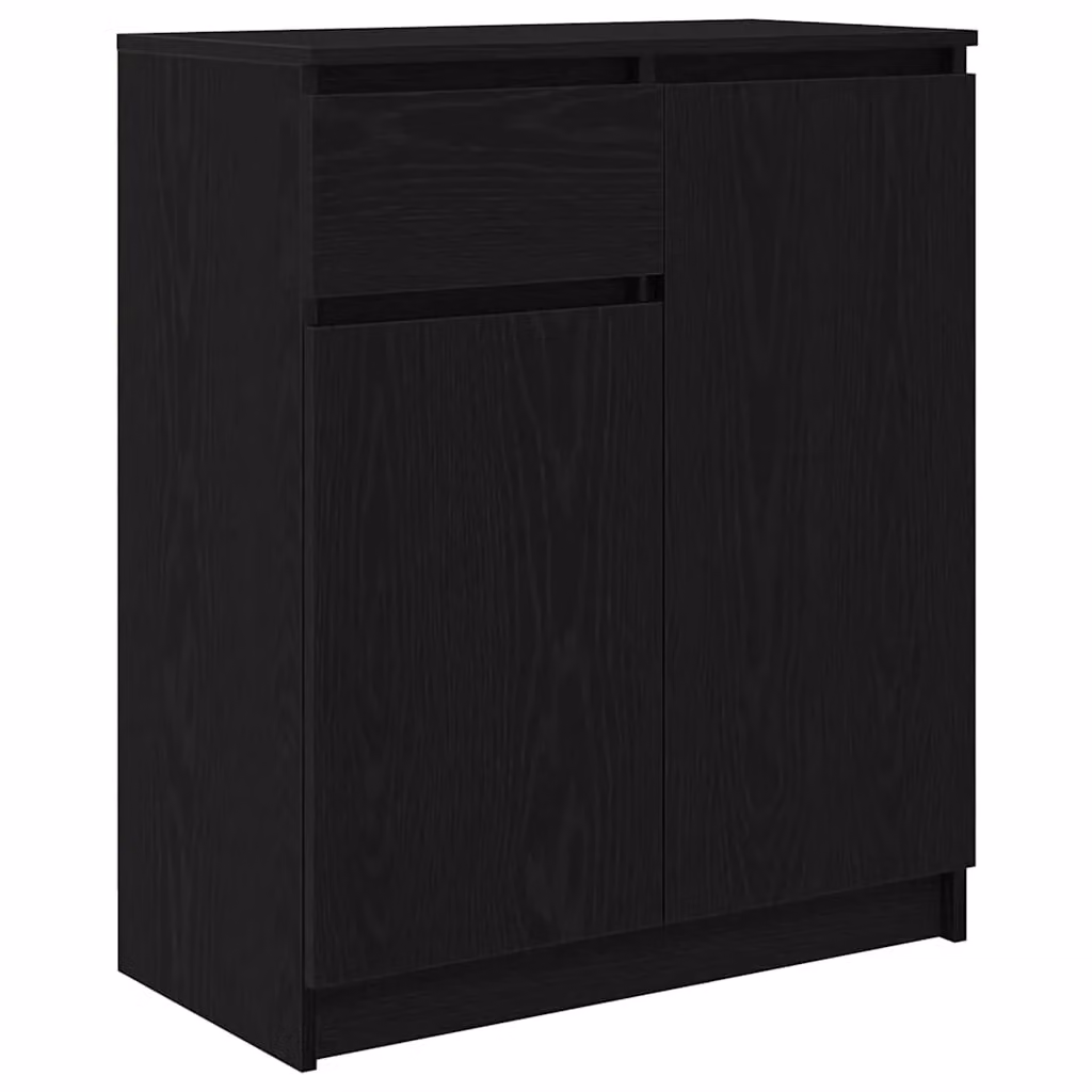 Berkfield Home Black Oak Sideboard with Drawer, W/D/H: 71 x 35 x 84 cm – 2