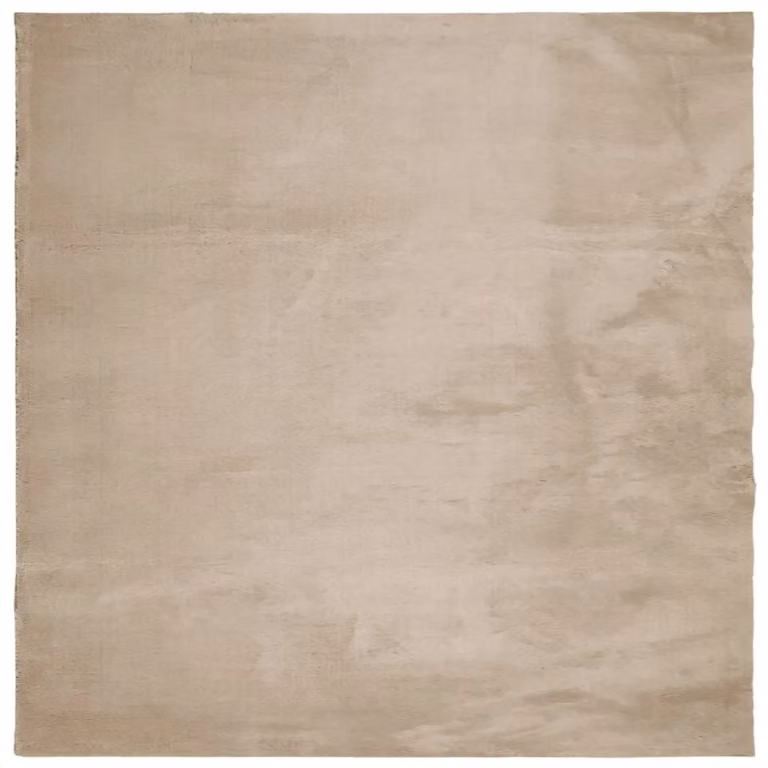 Berkfield Home HUARTE Square Short Pile Washable Rug in Sand and Brown, W/D: 120 x 120 cm