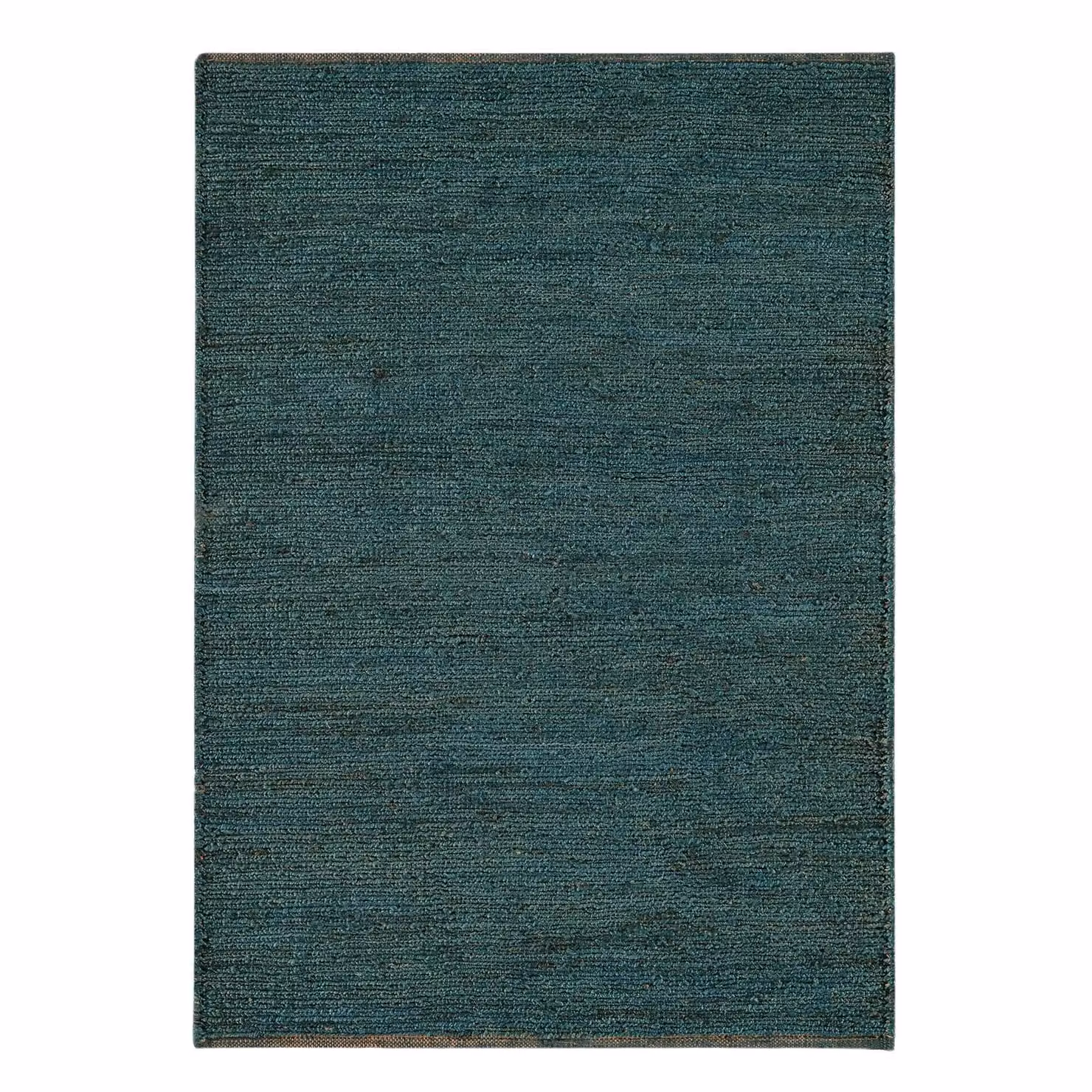 The Rug Shop UK Petrol Teal Handmade Modern Plain Jute Easy To Clean Area Rug W: 160 cm, D: 230 cm – 4
