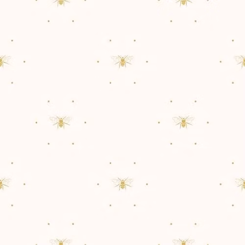 Sophie Allport Bees Silhouette Wallpaper in Cream and Yellow