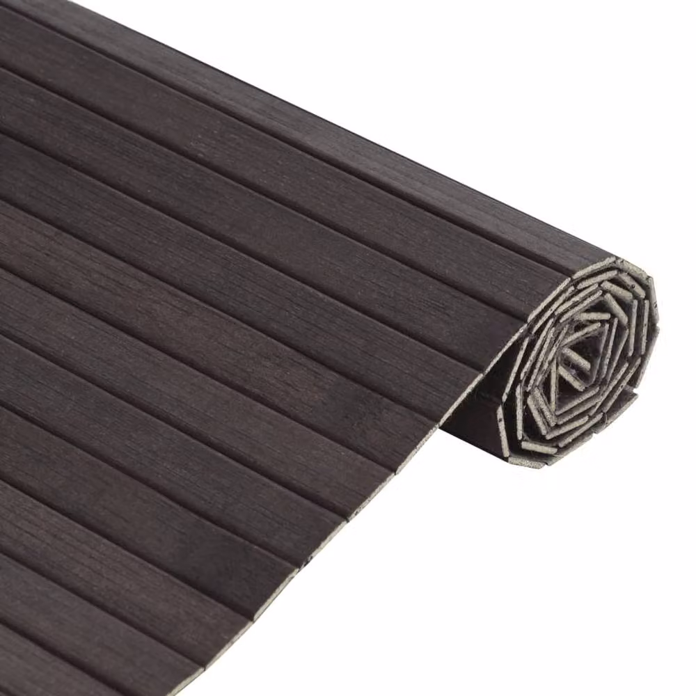 Berkfield Home Rectangular Bamboo Rug in Brown, W: 60 cm, L: 200 cm – 3