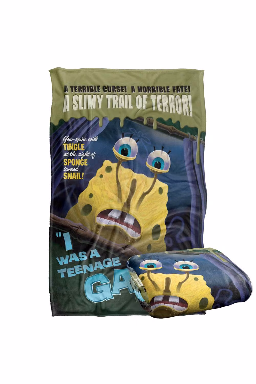 LOGOVISION Spongebob Teenage Gary Super Soft Fleece Throw Blanket, Multicolour, W: 91 cm, D: 147 cm – 6