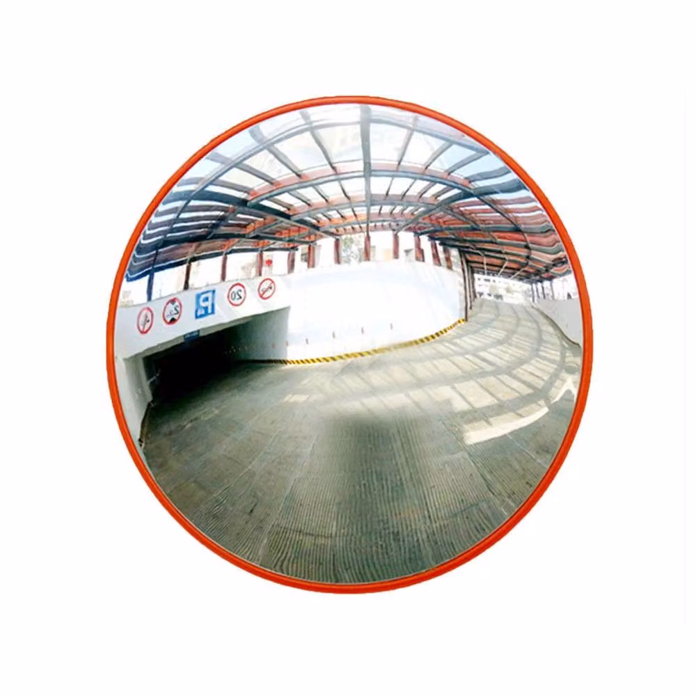 FLAVORA Orange Wide Angle Security Curved Convex Road Traffic Mirror W: 100 cm, H: 60 cm – 4