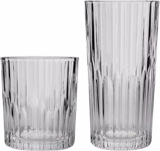 Duralex 12 Piece Transparent Glass Tumbler Set