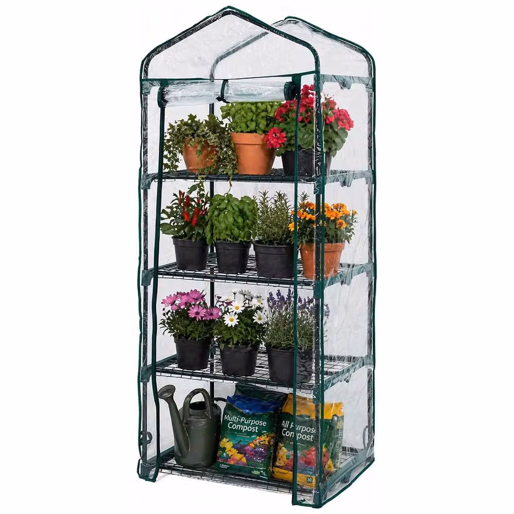 Neo 4 Tier Mini Greenhouse with Steel Frame and Transparent Cover for Indoor and Outdoor Use – 6
