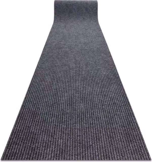 RugsX Grey Non-Slip Striped Polypropylene Runner, W: 120 cm, L: 160 cm – 1