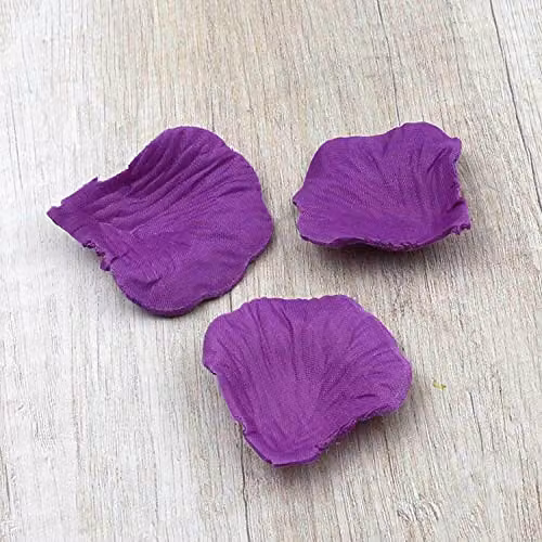Shatchi Purple Silk Rose Petal Confetti for Weddings, Anniversaries and Mothers Day Decorations, 400pcs – 7