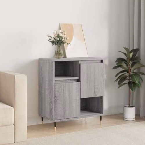 vidaXL Grey Sonoma Sideboard in Engineered Wood W/D/H: 60 x 35 x 70 cm – 2