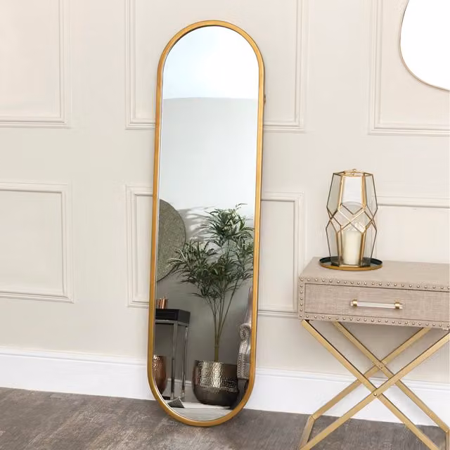 Melody Maison Large Oval Gold Wall Mirror