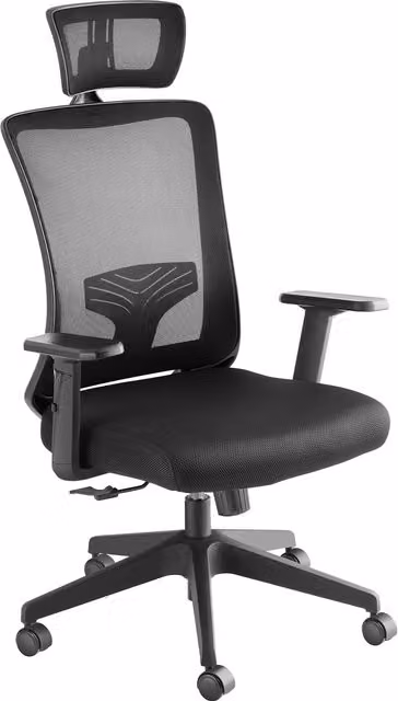 tectake Ergonomic Office Chair in Black with Headrest, Armrests and 360 Degree Swivel Function – 10