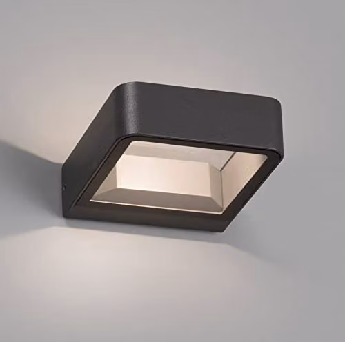 Faro Barcelona Axel LED Up Down Outdoor Wall Light, Grey, IP65, 4W Warm White – 2