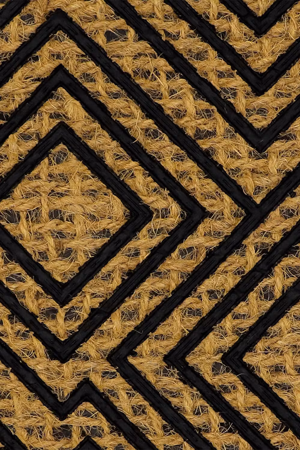 JVL Alba Woven Tuffscrape Doormat in Brown and Beige with Diamond Pattern, W: 40 cm, D: 60 cm – 9