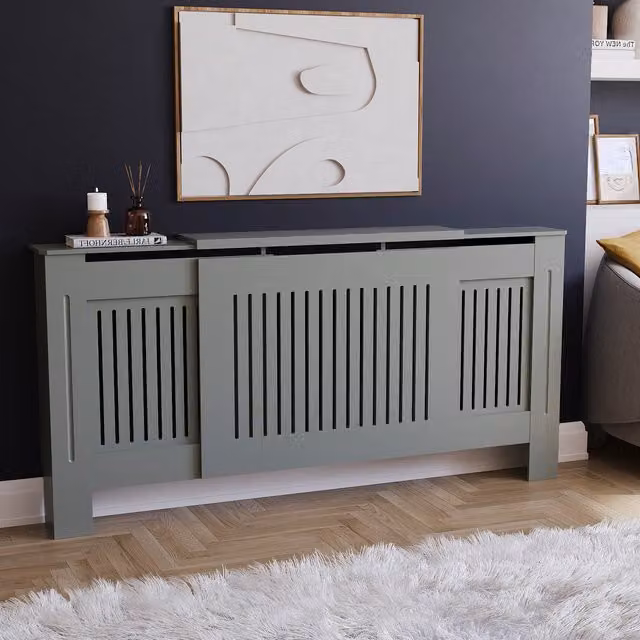 Vida Designs Chelsea Radiator Cover in Grey, W/D/H: 172 x 82 x 19 cm