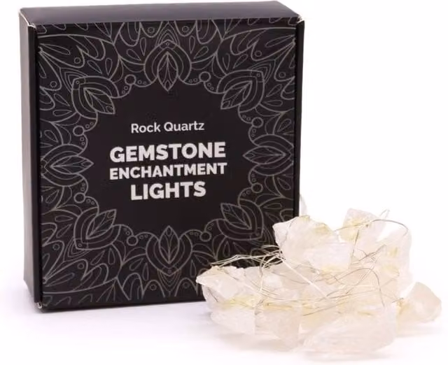 KDMD Gemstone Enchantment Warm White LED Rock Quartz String Lights in White