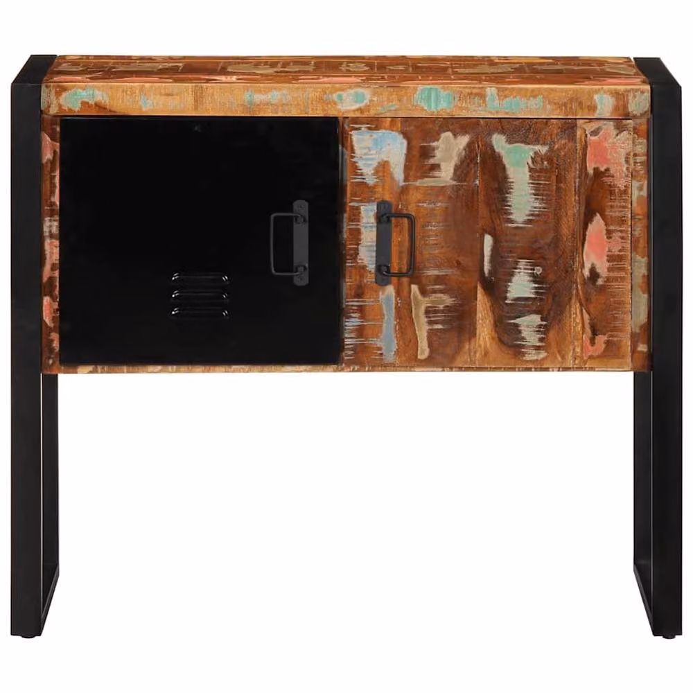 Berkfield Home Multicolour Reclaimed Solid Wood Console Cabinet W/D/H: 90 x 35 x 75 cm – 2