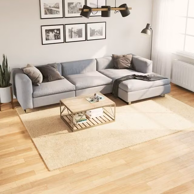 Berkfield Home HUARTE Short Pile Washable Modern Rug, Beige, W: 200 cm, D: 280 cm