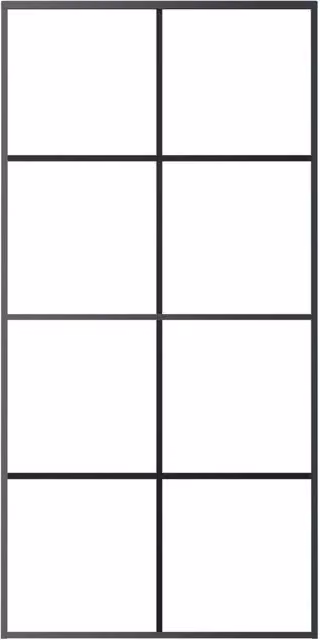 Berkfield Home Sliding Aluminium and ESG Glass Door, Black, W: 102.5 cm, H: 205 cm – 1