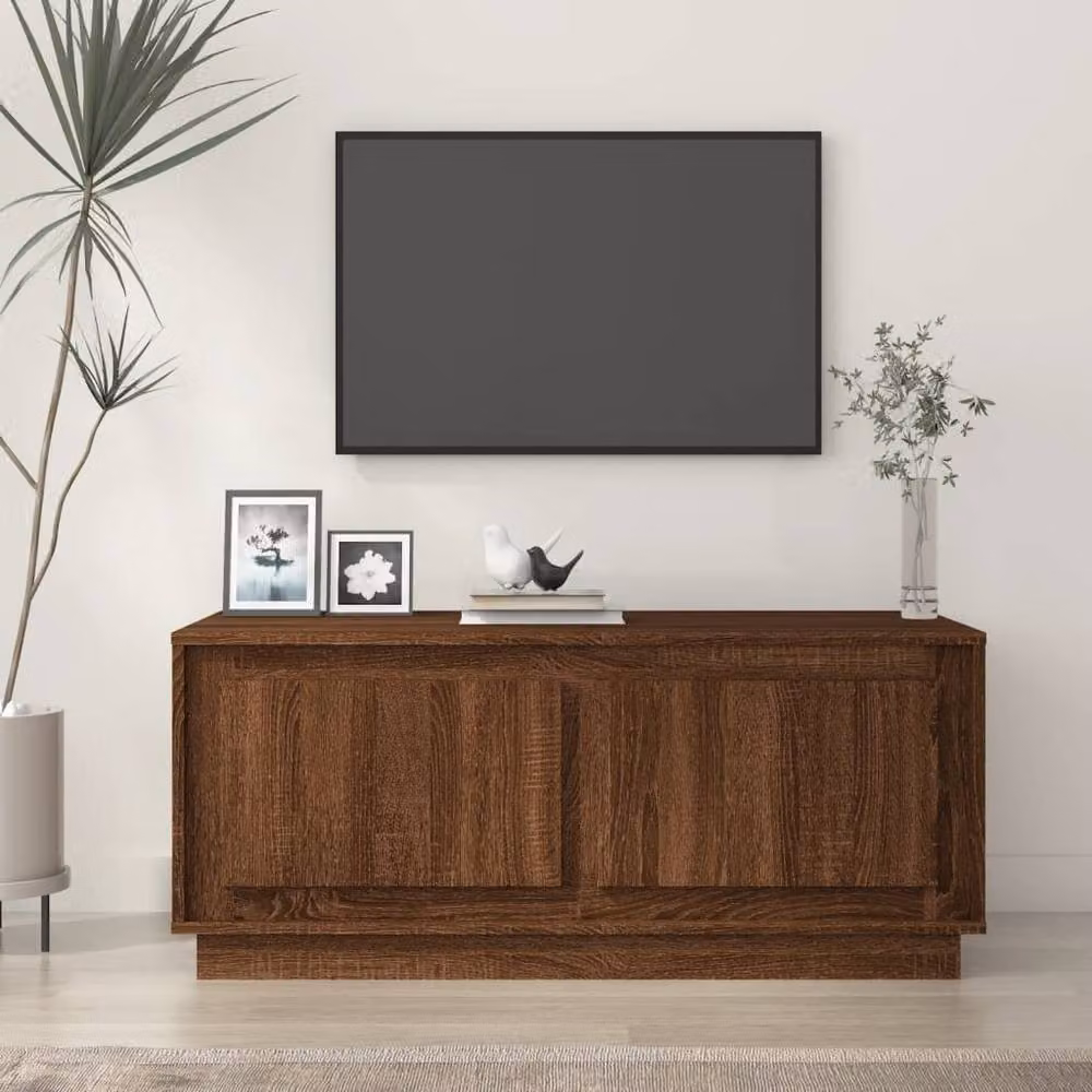 Berkfield Home Brown Oak Coffee Table, W: 102 cm, D: 50 cm, H: 44 cm – 2