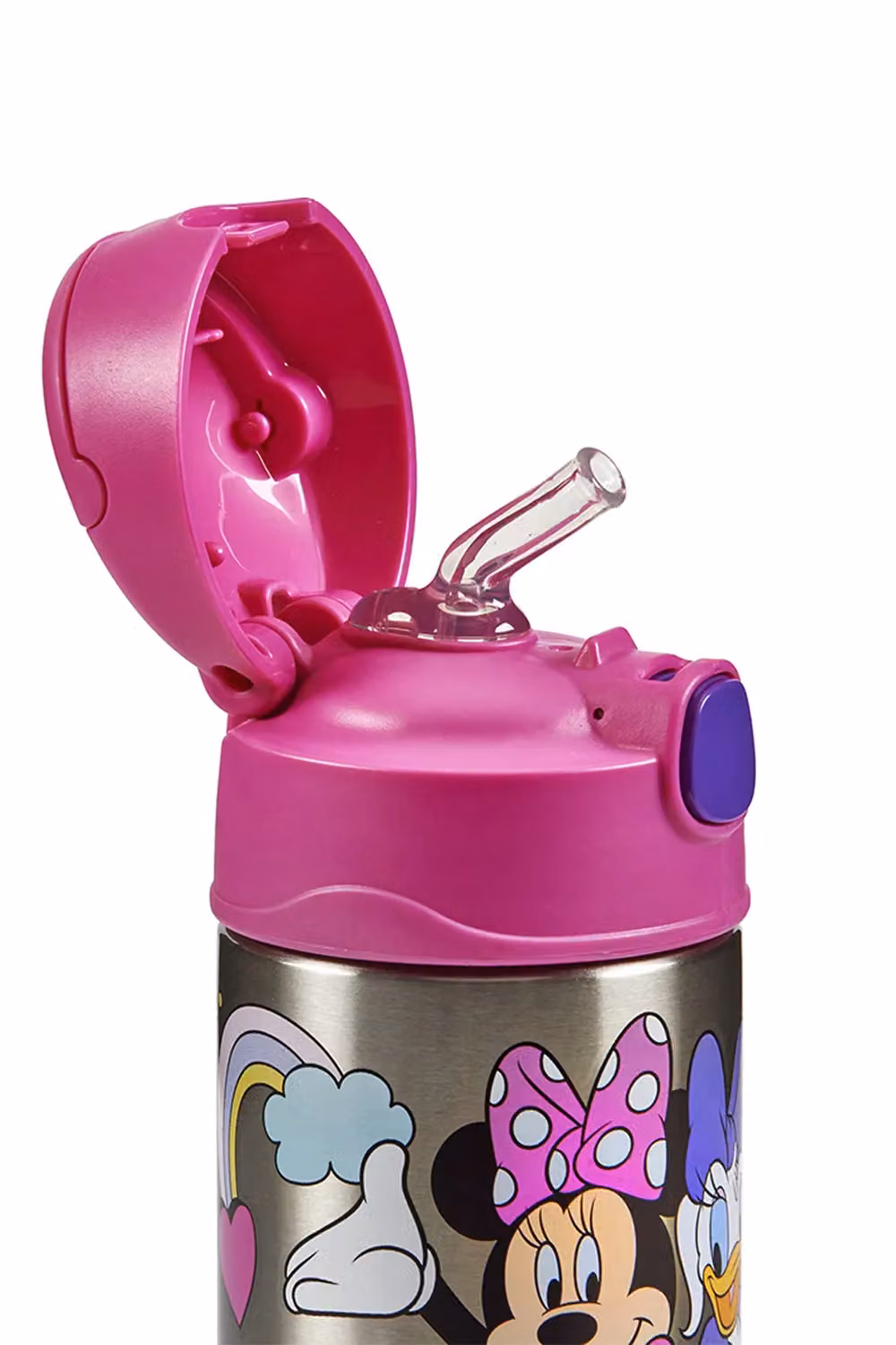 Thermos Disney Minnie Mouse and Daisy Kids Stainless Steel Vacuum Insulated Straw Bottle, Multicolour, 355ml – 6