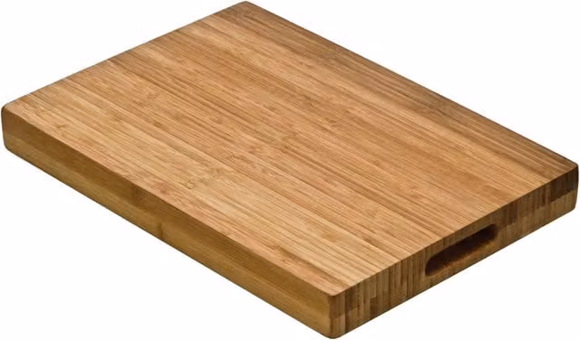 Orsina Bamboo Butchers Chopping and Serving Board with Handle, Brown/Beige, W: 36 cm, D: 26 cm