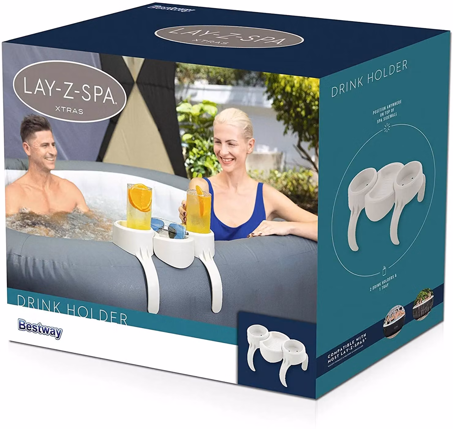 Bestway Lay-Z-Spa Hanging Storage Shelf with Tray, White and Multicolour, W/D/H: 26.5 x 13.5 x 23 cm – 5