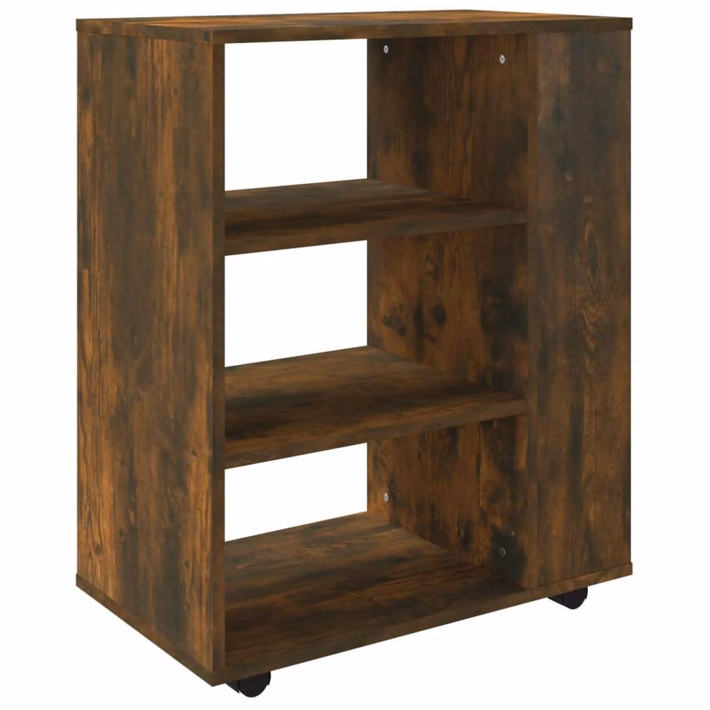 Berkfield Home Rolling Cabinet in Smoked Oak Brown, W/D/H: 60 x 35 x 75 cm – 2