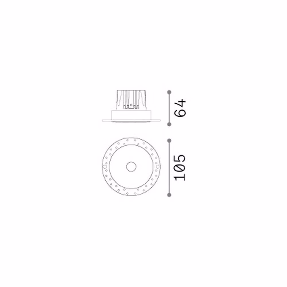 Netlighting Infinity Trimless Recessed LED Downlight, Black, 12W, 1000lm, 3000K Warm White – 2