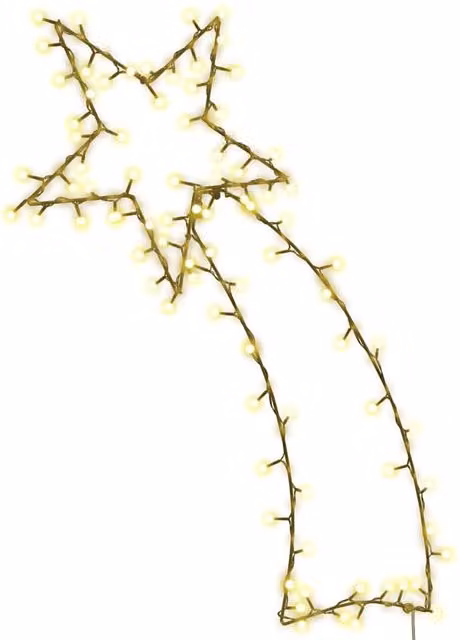 Berkfield Home Shooting Star Silhouette Christmas Lights with 115 Warm White LEDs in Black – 1