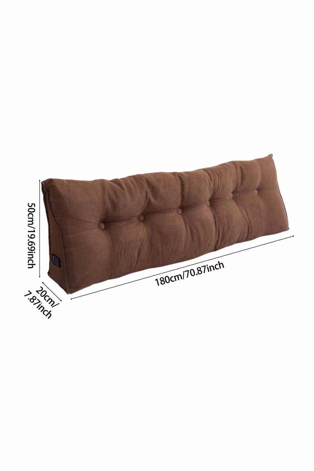 Garden Sanctuary Brown Washable Wedge Headboard Pillow – 6