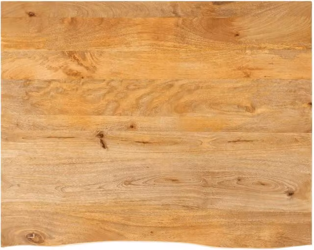 Berkfield Home Table Top Live Edge Solid Mango Wood in Brown, W: 100 cm, D: 80 cm, H: 3.8 cm – 1