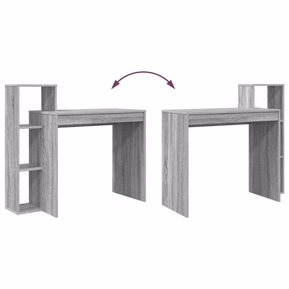 Berkfield Home Computer Desk in Grey Sonoma MDF – 4