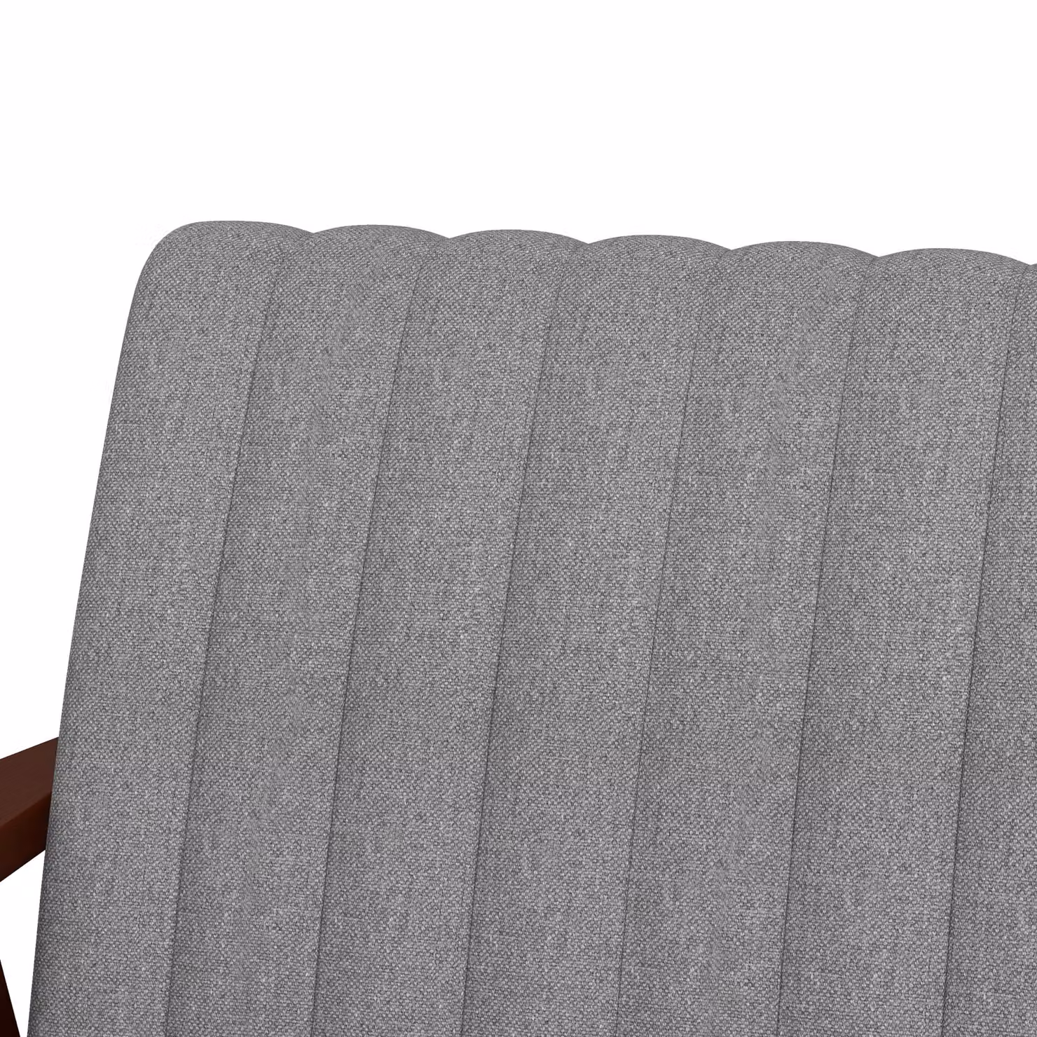 HOMCOM Modern Grey Fabric Accent Armchair with Tufted Pattern and Rubberwood Legs – 8