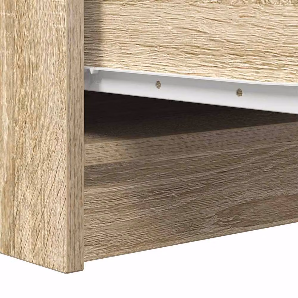 Berkfield Home Sonoma Oak Sideboard in Light Oak, W/D/H: 29.5 x 34 x 76 cm – 2