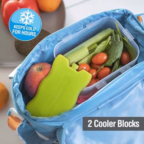 PMS Reusable Ice Packs for Cool Boxes, 2 Pack, 200 ml, Green – 2