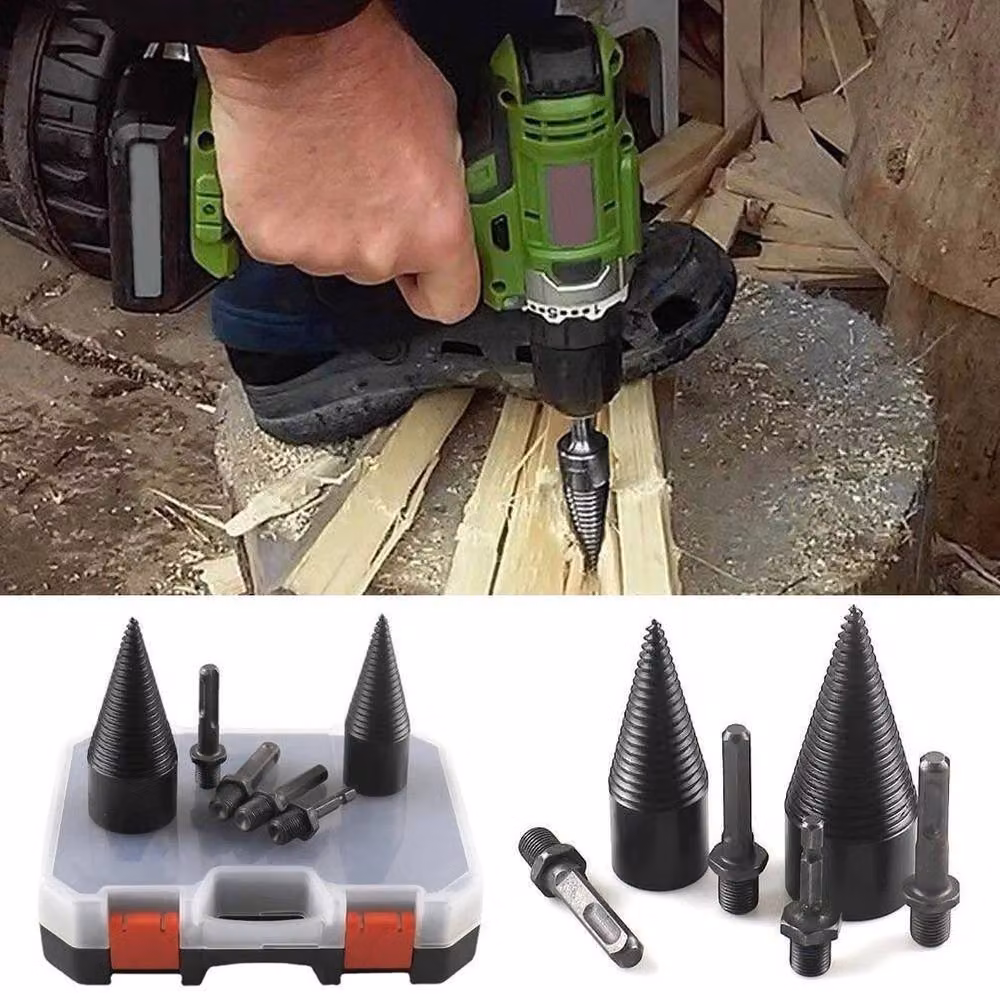 FLAVORA Black Electric Hammer Drill Bit for Firewood Splitting, W: 520 mm – 5