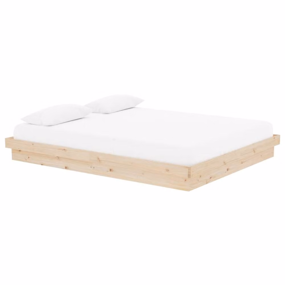 Berkfield Home Solid Wood Pine Bed Frame in Light Brown, W/D/H: 160 x 200 cm – 2