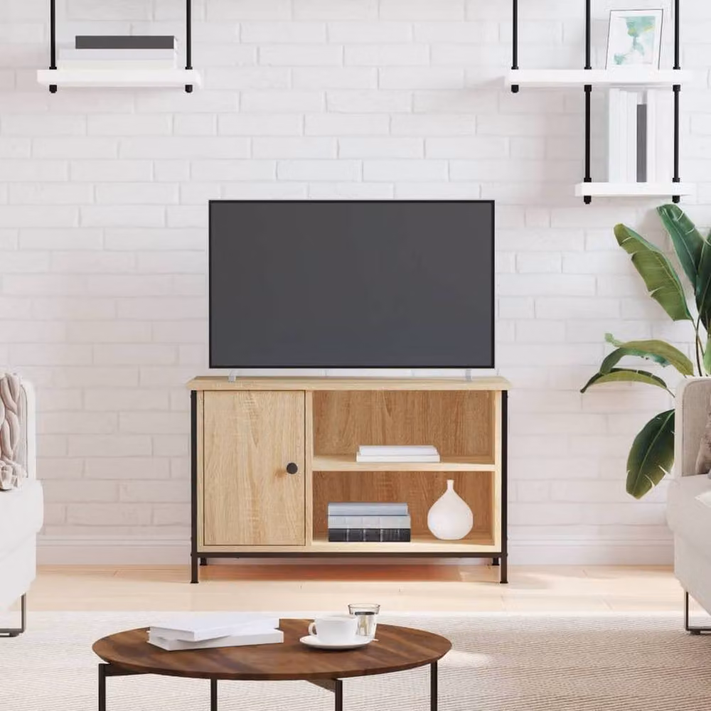 Berkfield Home Sonoma Oak TV Cabinet in Light Brown, W/D/H: 80 x 40 x 50 cm – 2